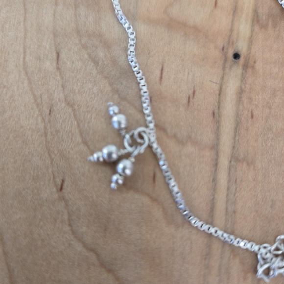 Source Unknown Silver Bracelet with Charm  Accents - Picture 4 of 6